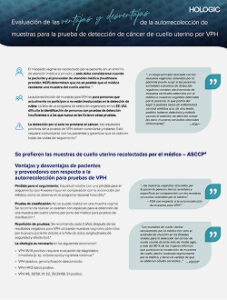 HPV Self-Collect Fact  Sheet - Spanish